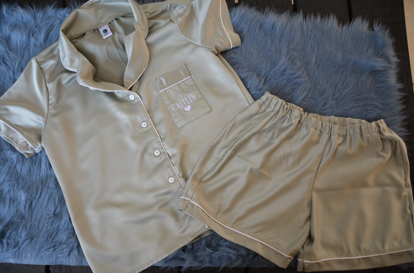 SATIN PIPED SLEEP SETS (ADULT)