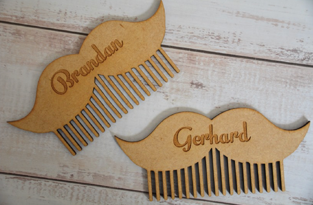 WOOD (MDF) BEARD COMBS
