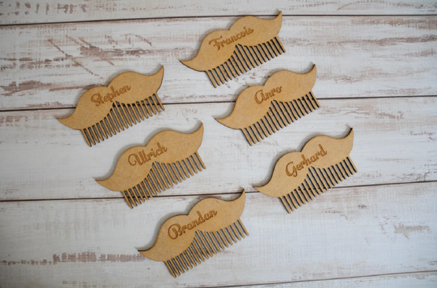 WOOD (MDF) BEARD COMBS