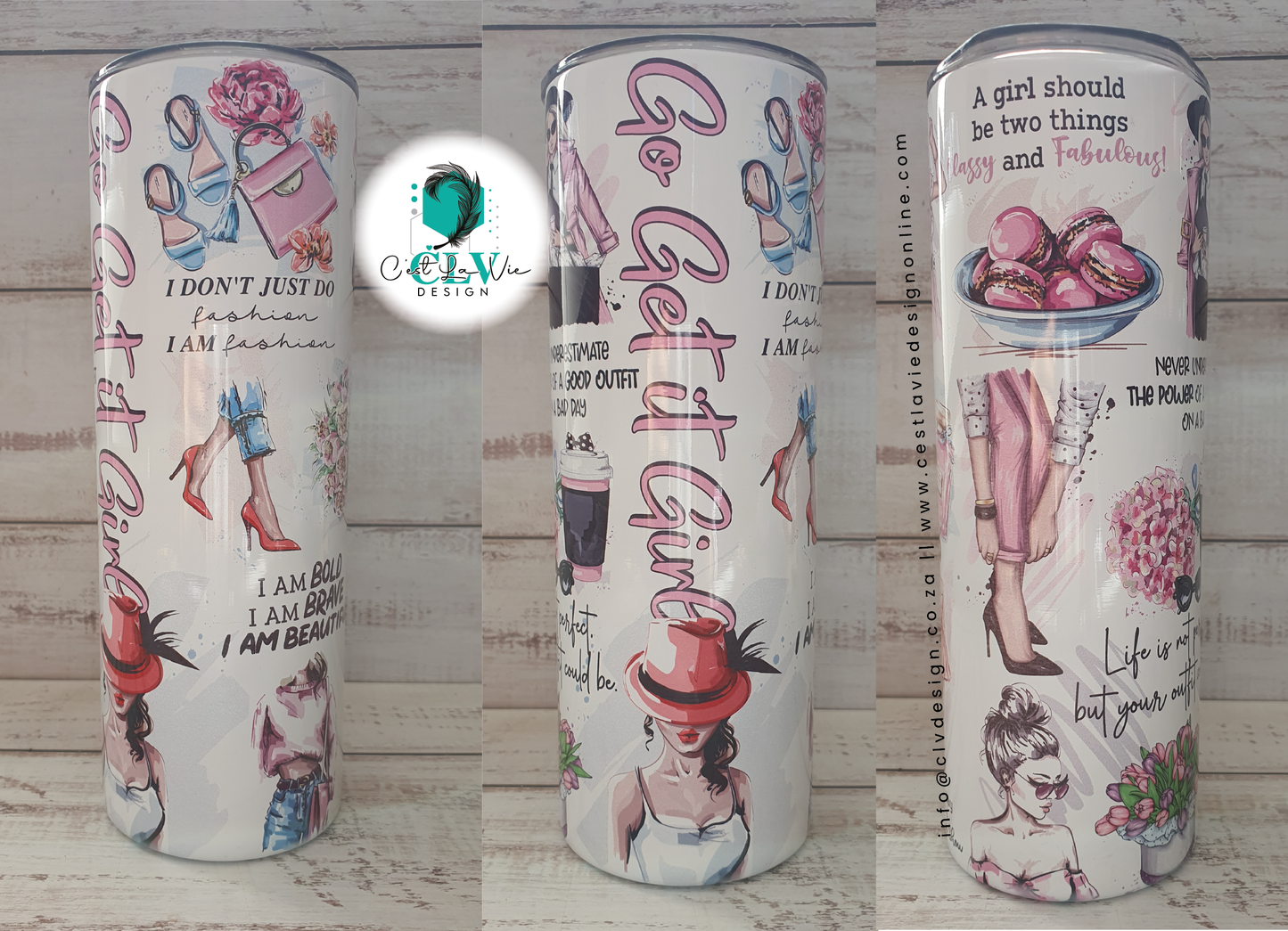 PERSONALISED STEEL SKINNY TUMBLER