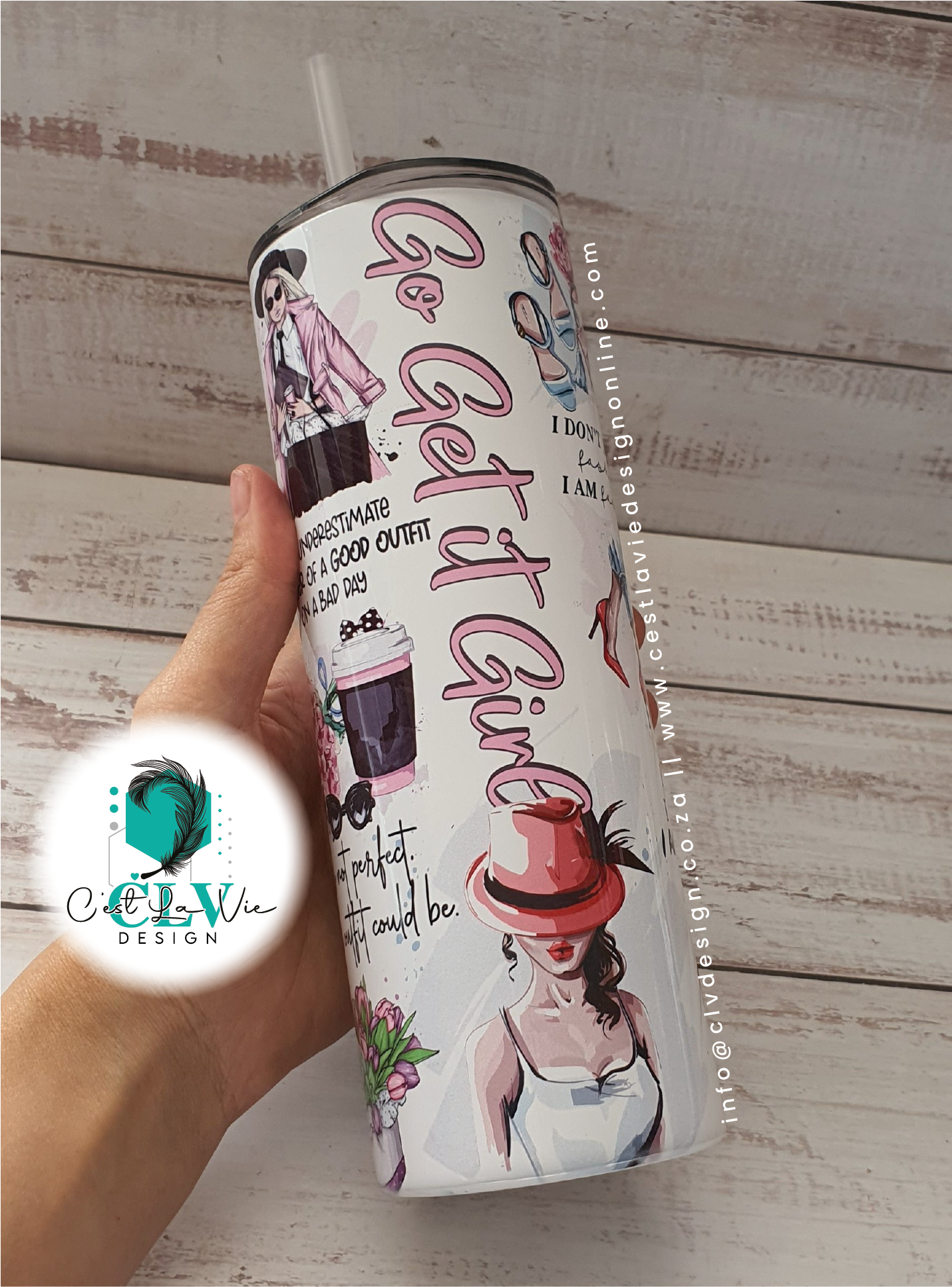 PERSONALISED STEEL SKINNY TUMBLER