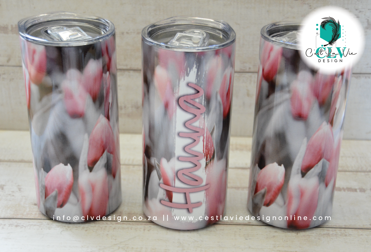 PERSONALISED STEEL SKINNY TUMBLER