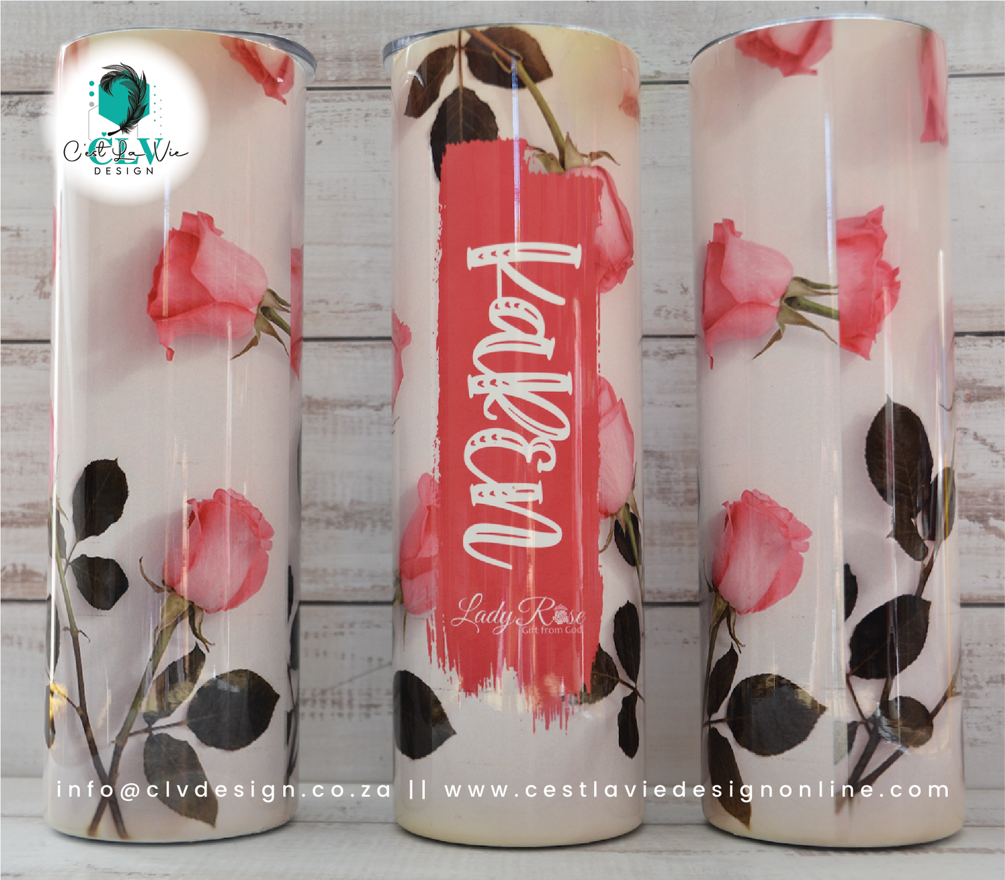 PERSONALISED STEEL SKINNY TUMBLER