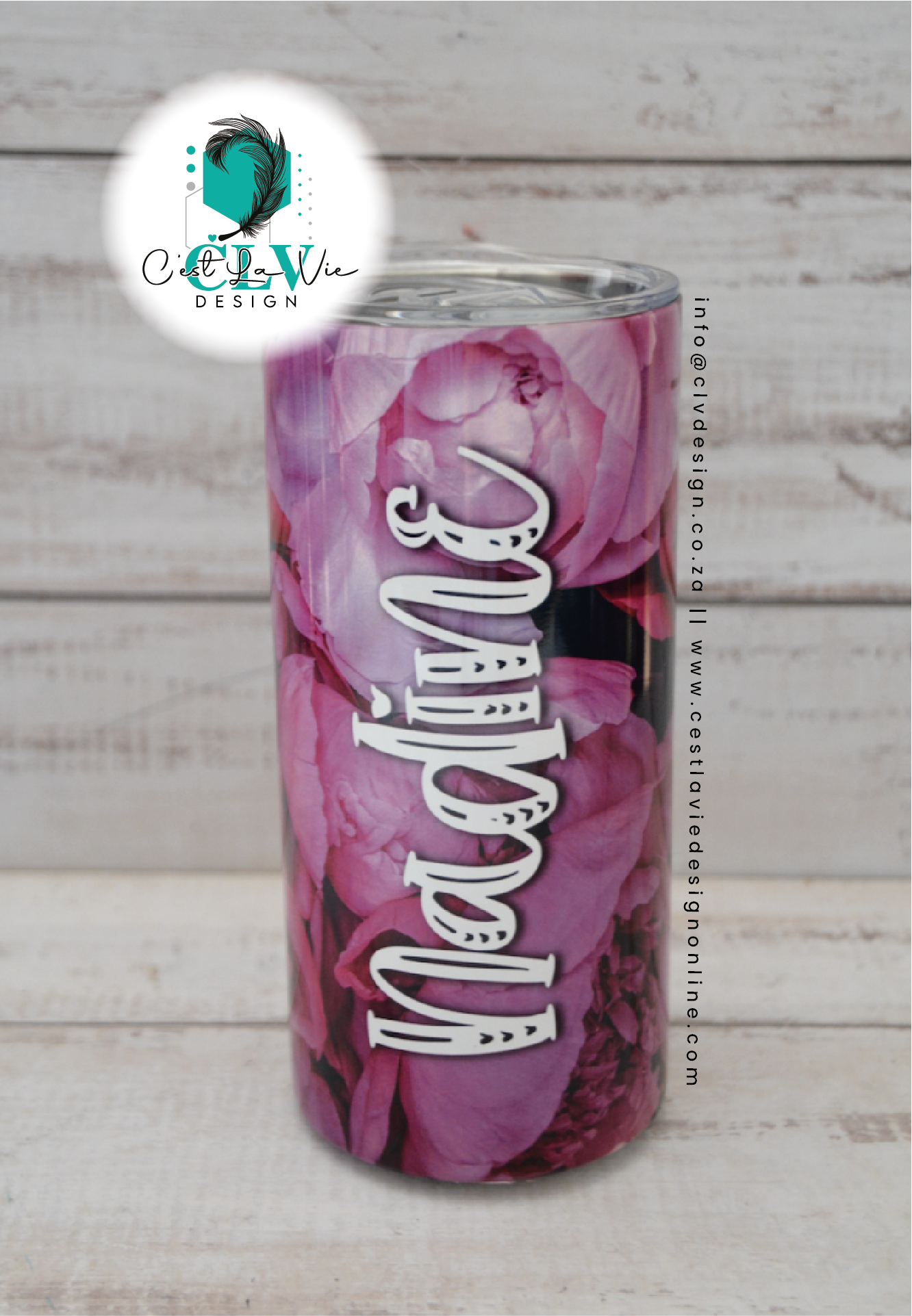 PERSONALISED STEEL SKINNY TUMBLER