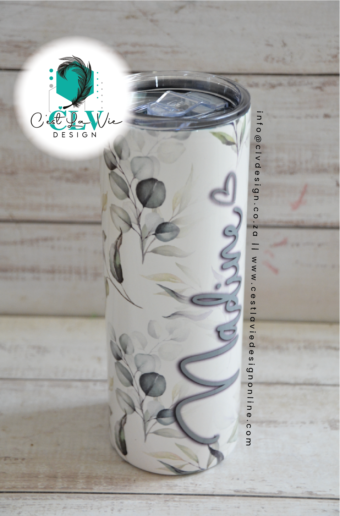PERSONALISED STEEL SKINNY TUMBLER