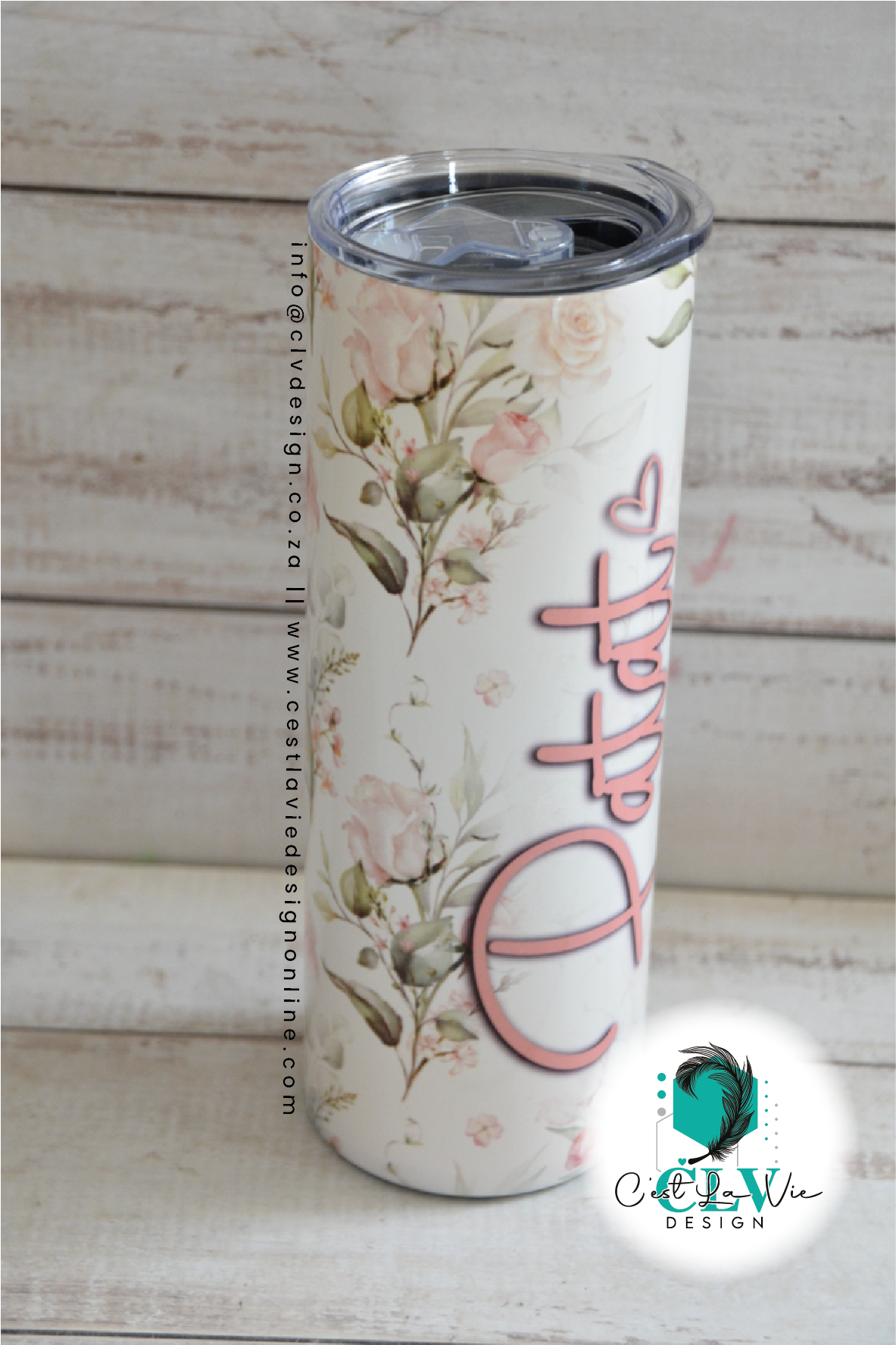 PERSONALISED STEEL SKINNY TUMBLER