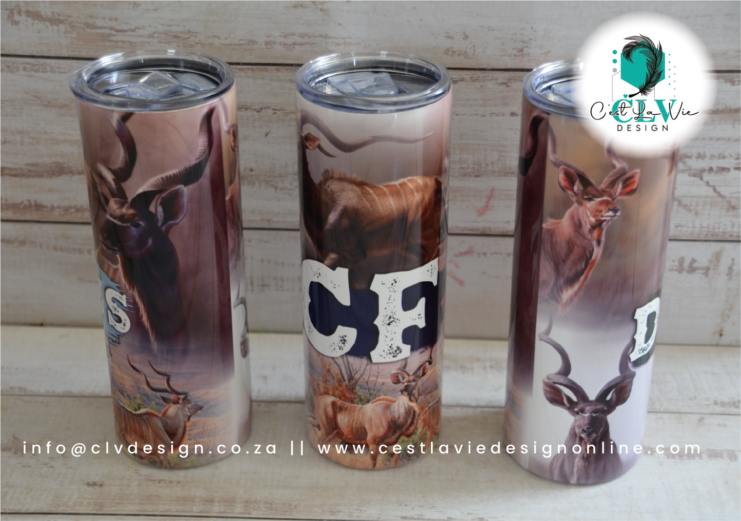 PERSONALISED STEEL SKINNY TUMBLER