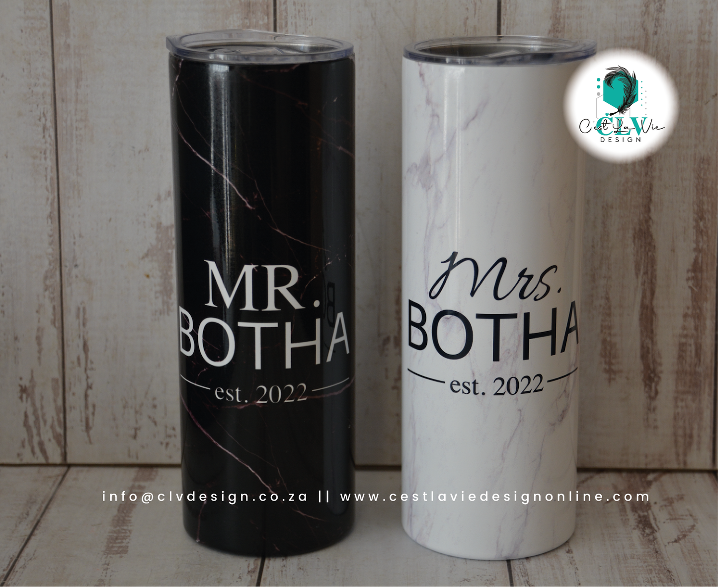 PERSONALISED STEEL SKINNY TUMBLER