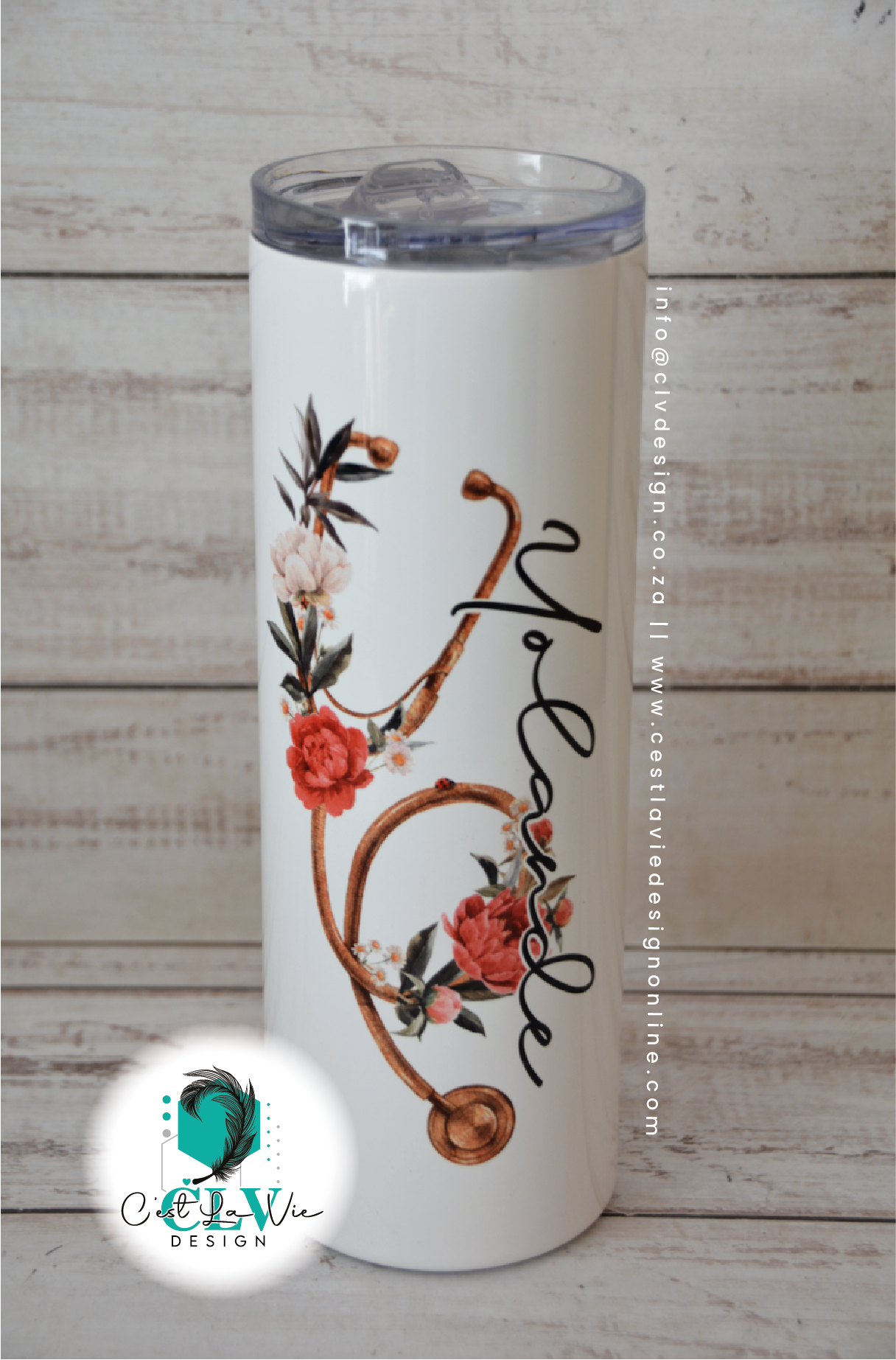 PERSONALISED STEEL SKINNY TUMBLER