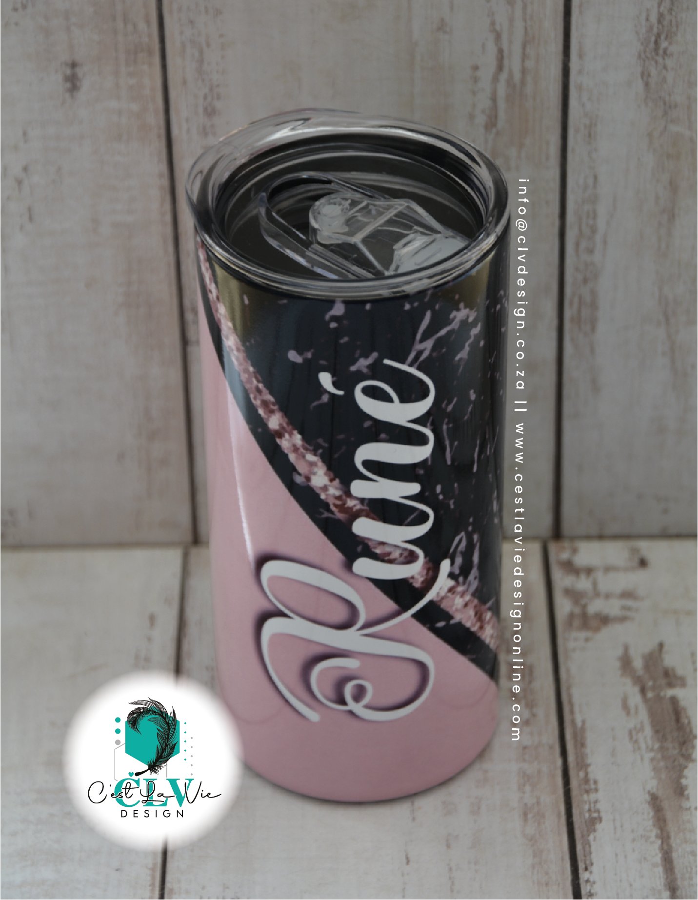PERSONALISED STEEL SKINNY TUMBLER