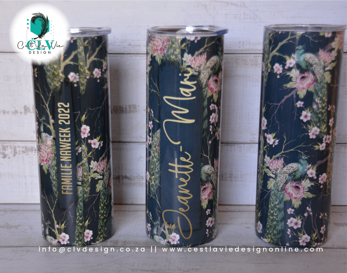 PERSONALISED STEEL SKINNY TUMBLER