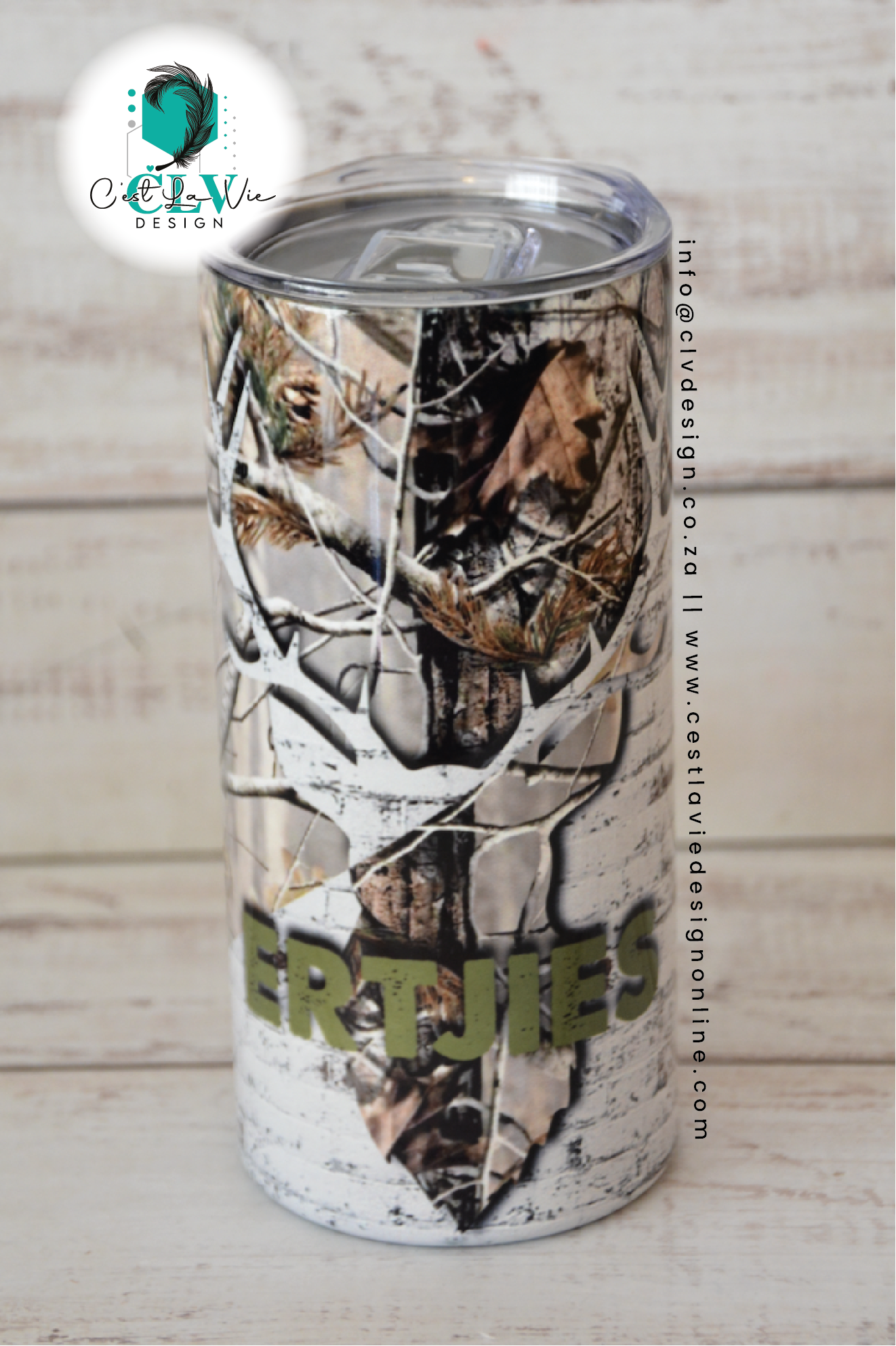 PERSONALISED STEEL SKINNY TUMBLER