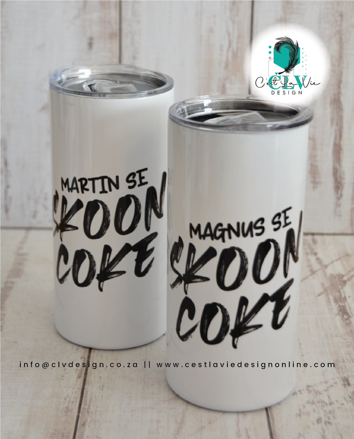 PERSONALISED STEEL SKINNY TUMBLER
