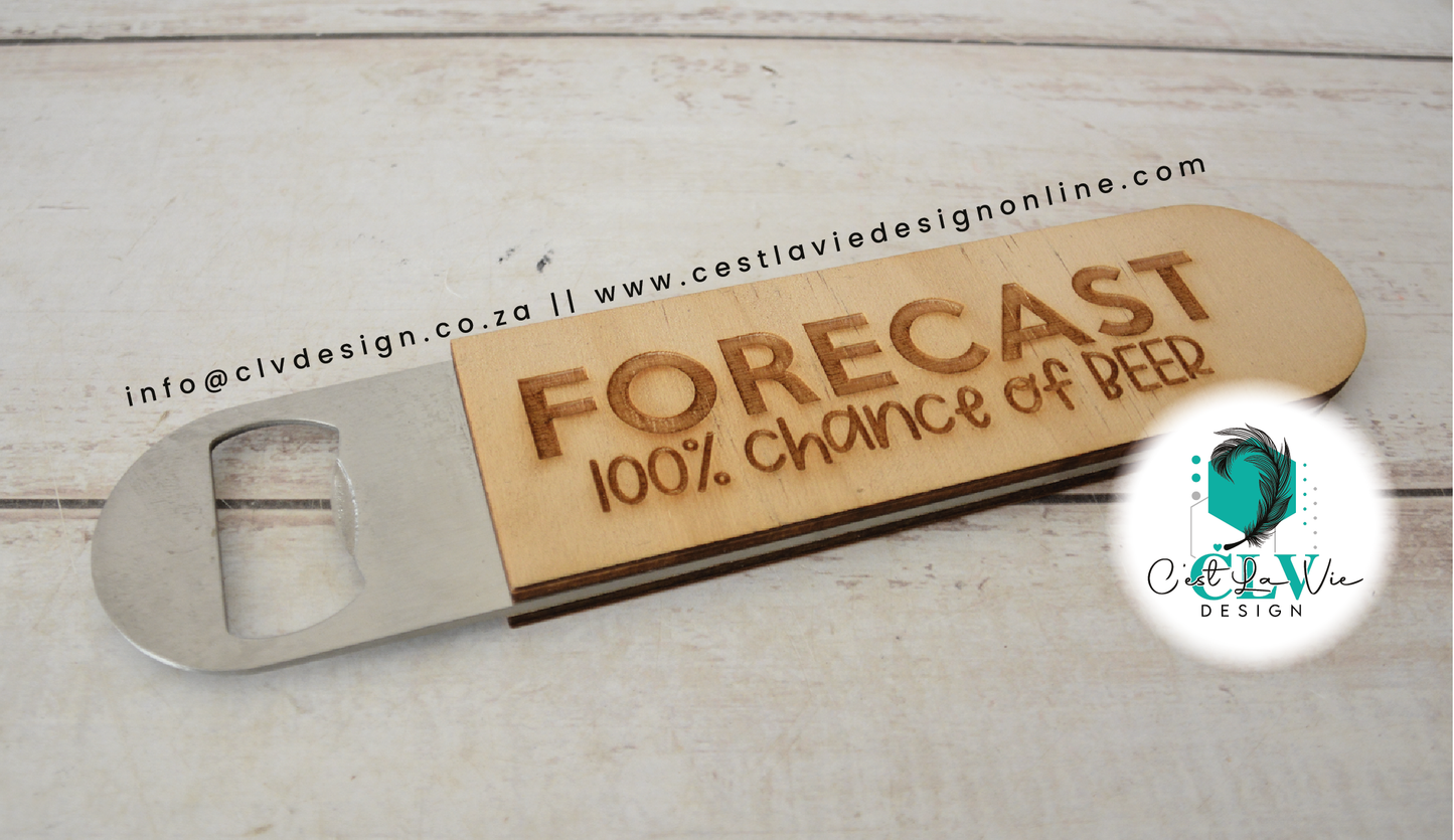 BOTTLE OPENER WITH WOODEN HANDLE