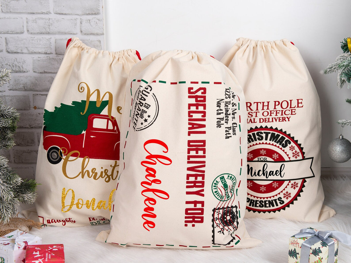 COTTON DRAWSTING BAG