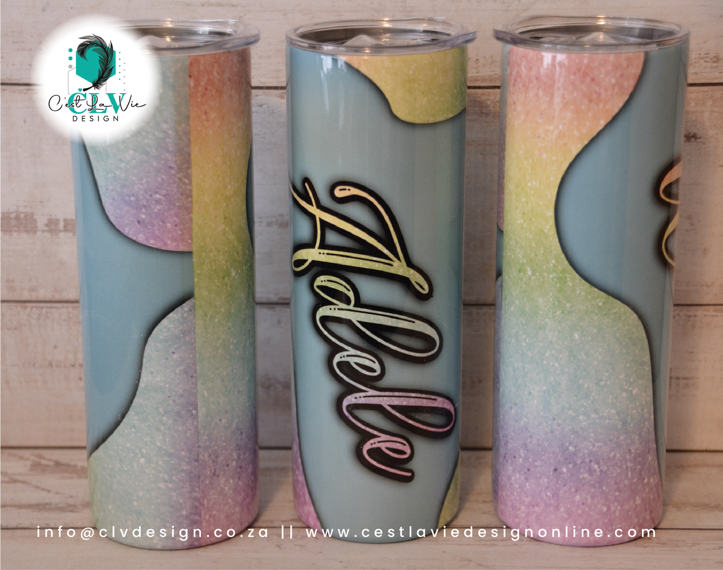PERSONALISED STEEL SKINNY TUMBLER