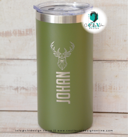 SKINNY STEEL STRAIGHT TUMBLER 440ML (ENGRAVED)