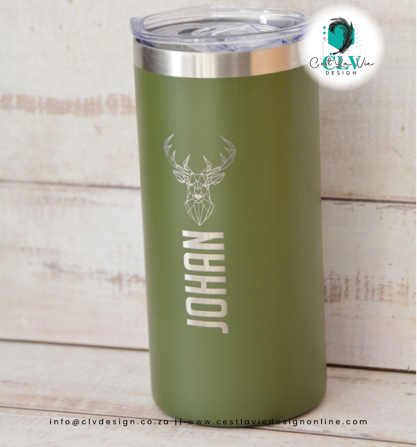 SKINNY STEEL STRAIGHT TUMBLER 440ML (ENGRAVED)