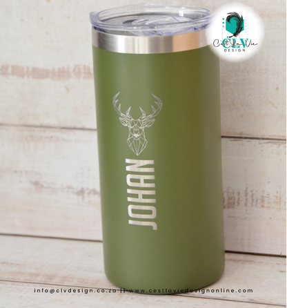 SKINNY STEEL STRAIGHT TUMBLER 440ML (ENGRAVED)