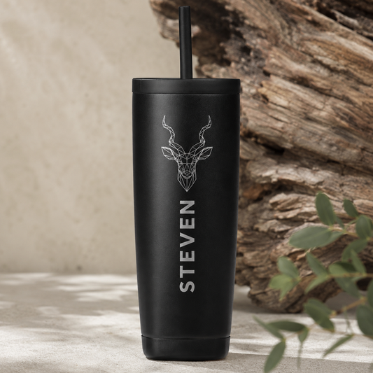 PERSONALISED ALEX VARGA 2-IN-1 VACUUM TUMBLER (BLACK)