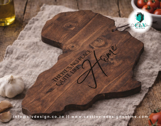 AFRICAN SHAPED WOODEN BOARD