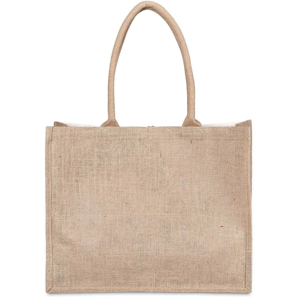 PERSONALISED FUKEI JUTE AND COTTON TOTE BAG