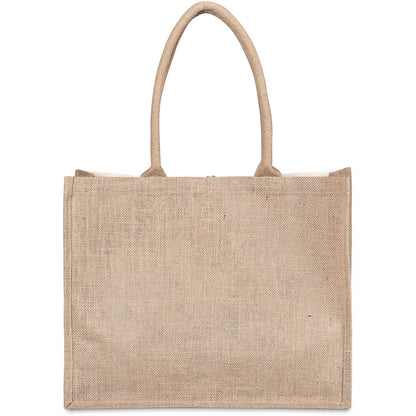 PERSONALISED FUKEI JUTE AND COTTON TOTE BAG