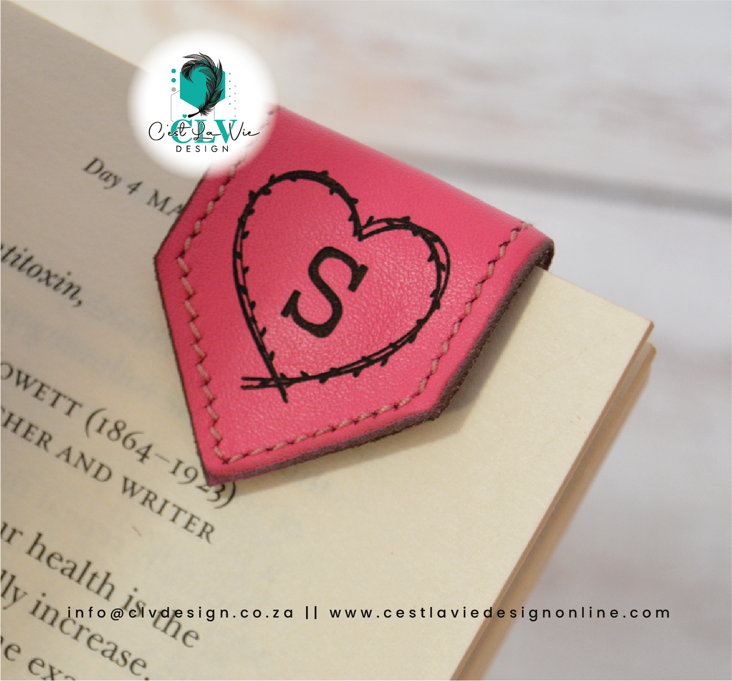 MAGNETIC LEATHER BOOKMARK