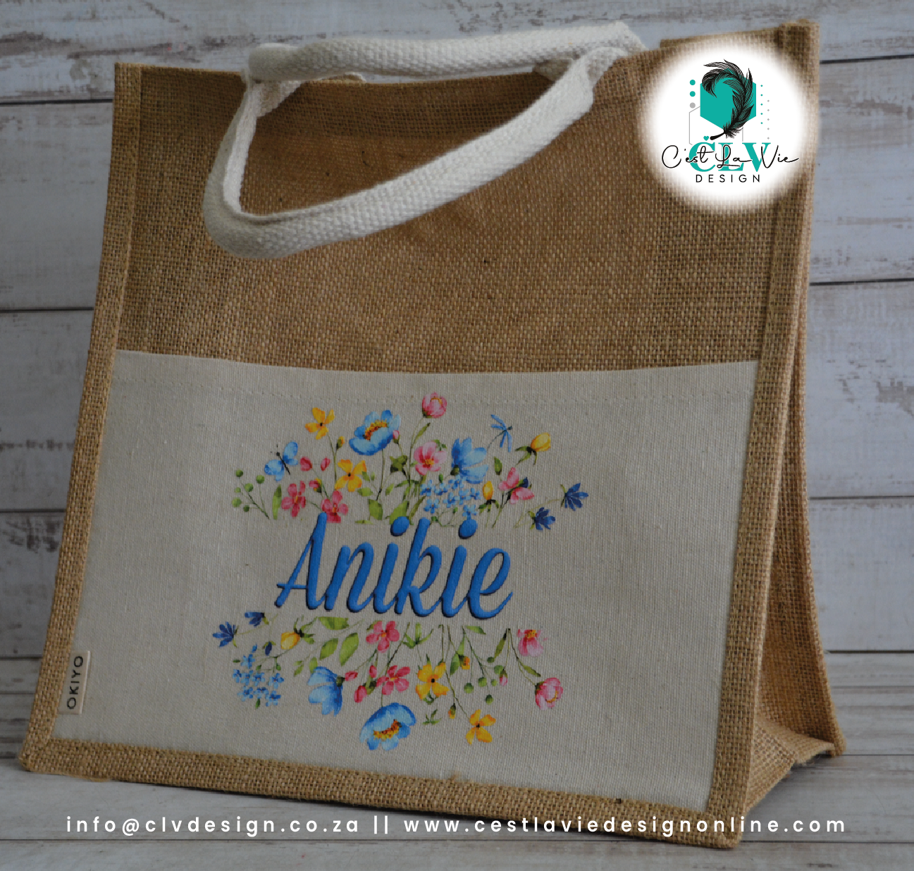 JUTE AND COTTON TOTE BAG