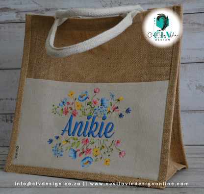 JUTE AND COTTON TOTE BAG