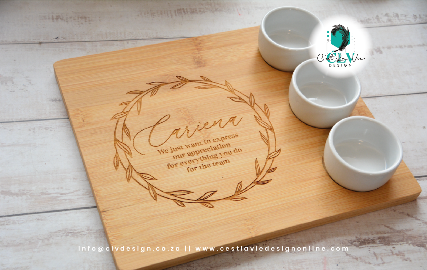 BAMBOO SNACK SERVING SET