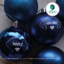 Load image into Gallery viewer, PERSONALISED CHRISTMAS (8CM) BAUBLES