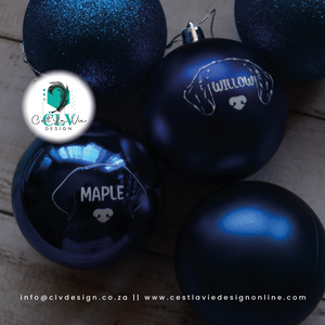 PERSONALISED CHRISTMAS (8CM) BAUBLES