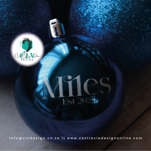 Load image into Gallery viewer, PERSONALISED CHRISTMAS (8CM) BAUBLES