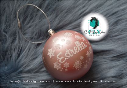 PERSONALISED CHRISTMAS (8CM) BAUBLES