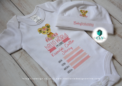 BIRTH ANNOUNCEMENT ONESIE