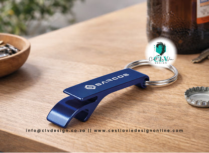 RECYCLED ALUMINIUM BOTTLE OPENER KEY HOLDER