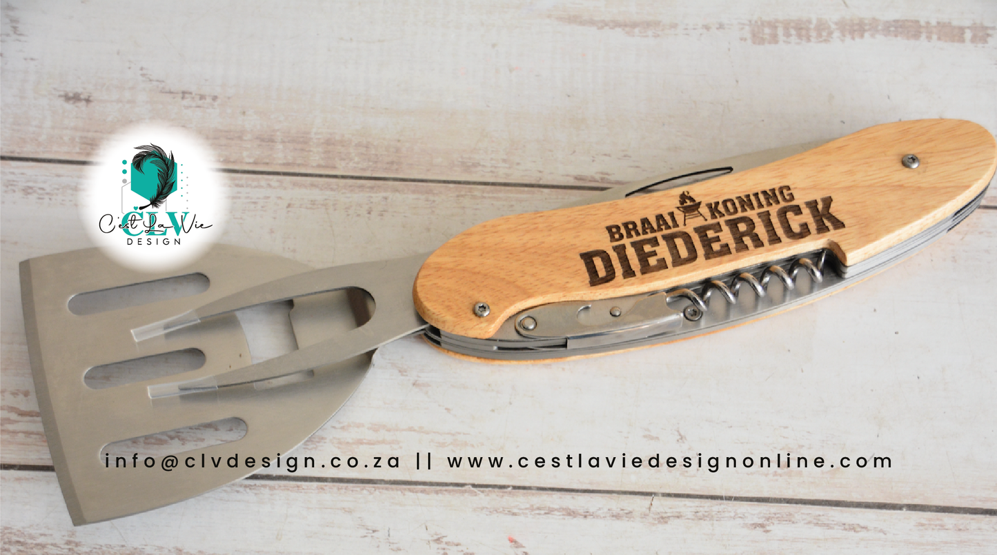 FOLDABLE BRAAI TOOL