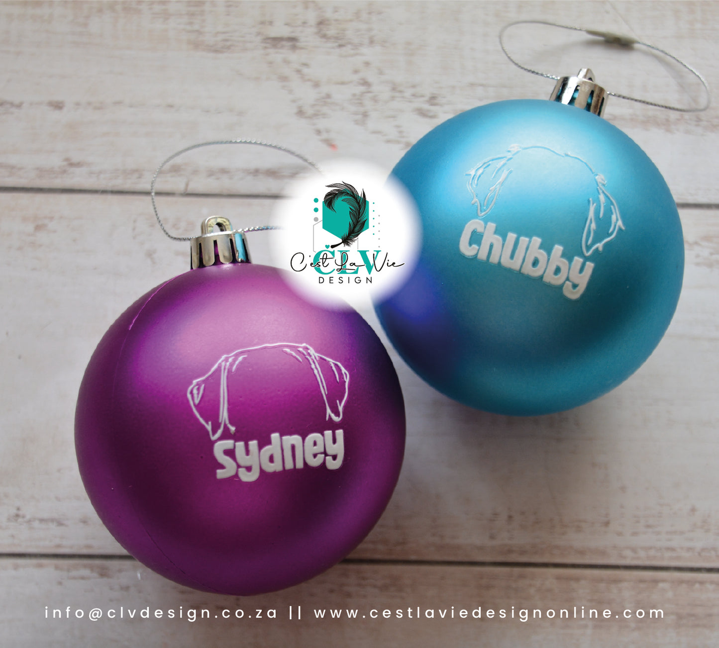 PERSONALISED CHRISTMAS (8CM) BAUBLES