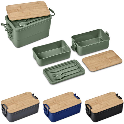 PERSONALISED URBAN TERRAIN DOUBLE LAYER LUNCH BOX SET
