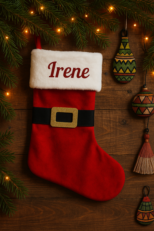 SANTA STOCKING WITH BELT