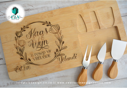 BAMBOO CHEESE BOARD SET