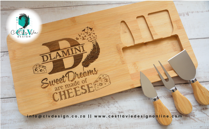BAMBOO CHEESE BOARD SET