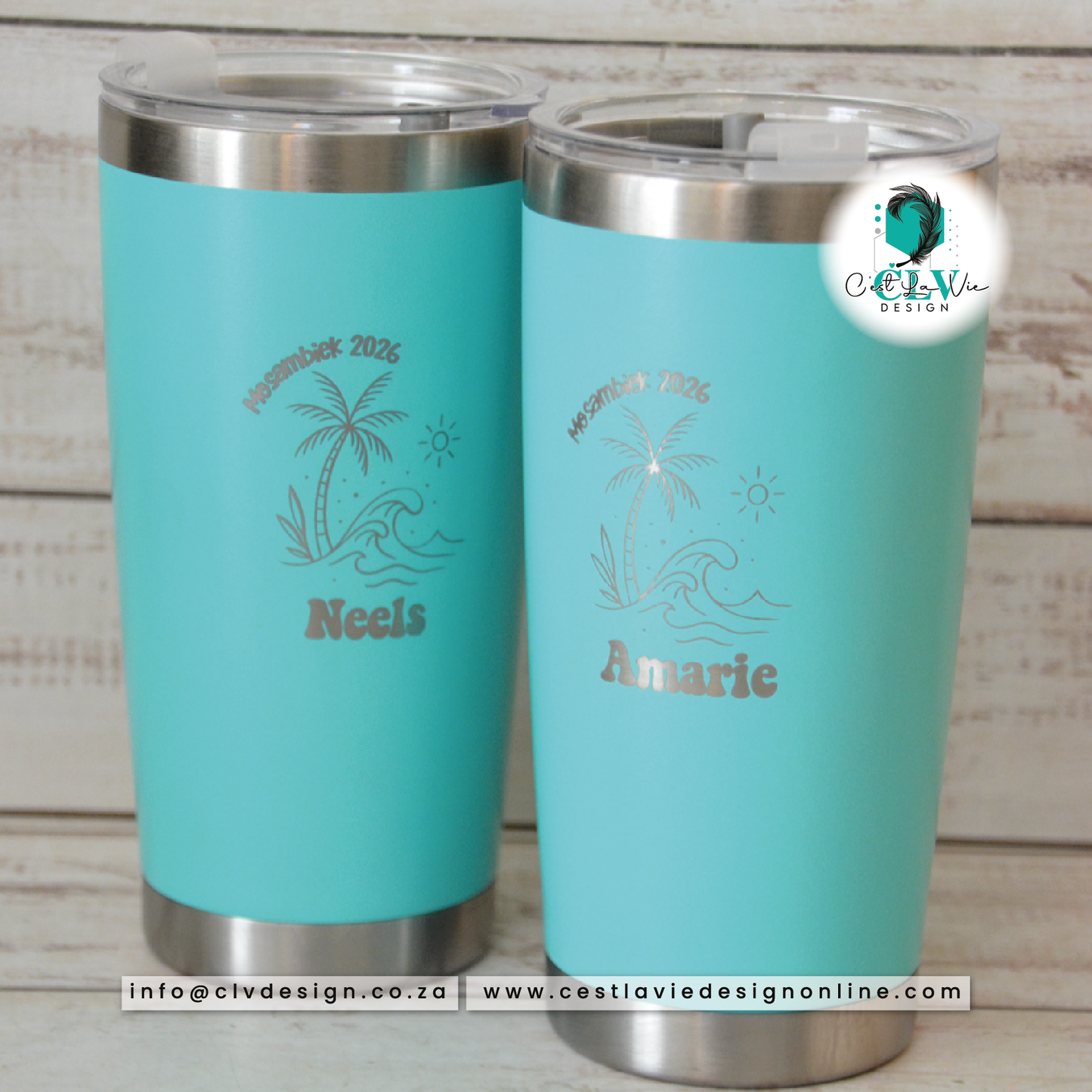 COATED STEEL TUMBLER (ENGRAVED)