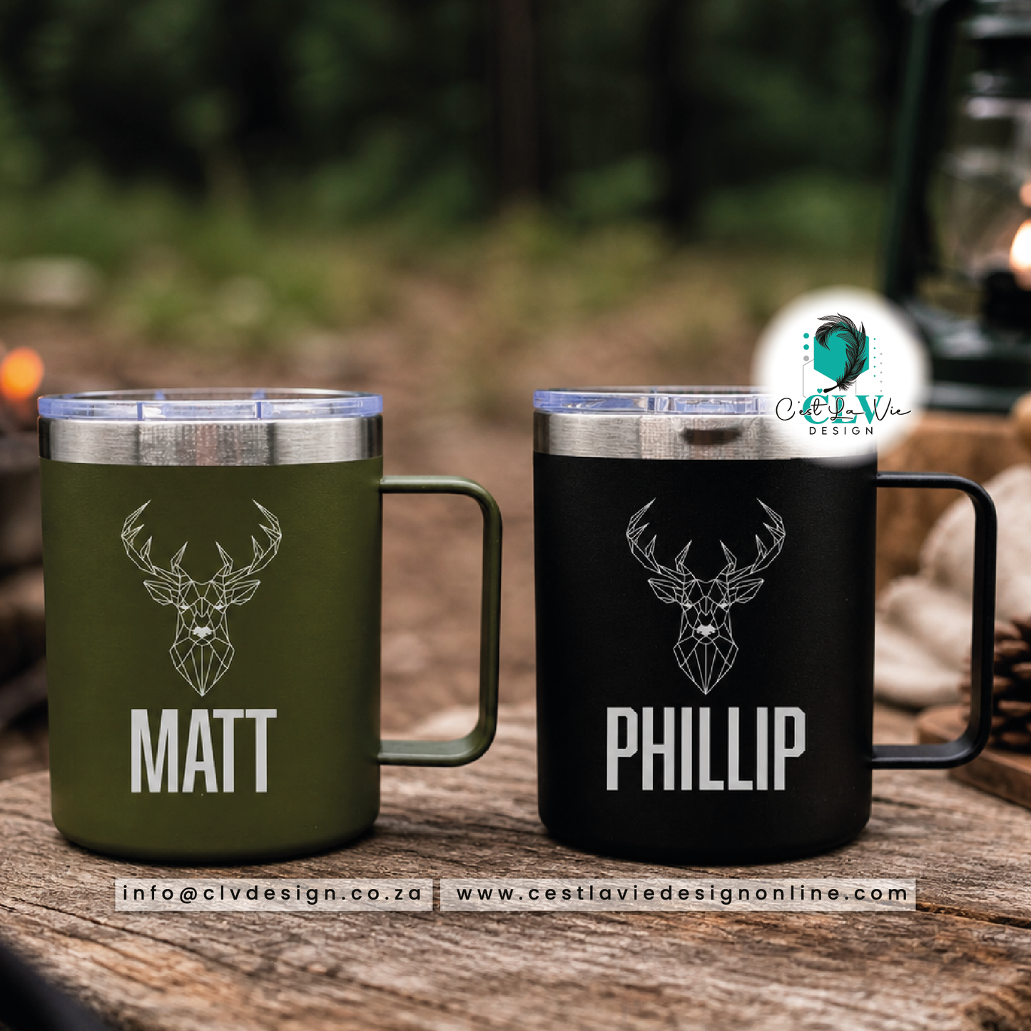 COATED STAINLESS STEEL COFFEE MUG