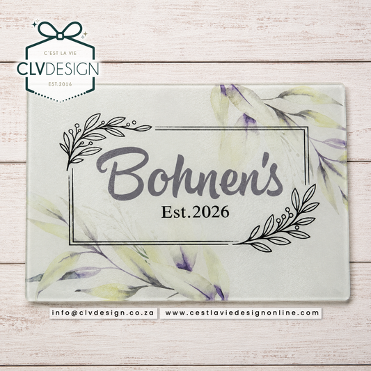 PERSONALISED GLASS CUTTING BOARDS