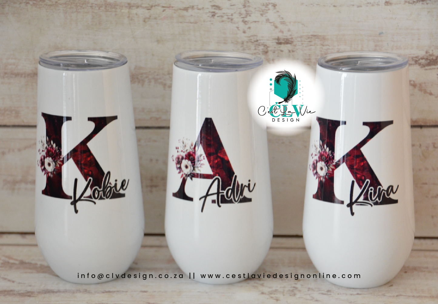 6OZ SMALL STEEL CHAMPAGNE FLUTE (PRINTED)