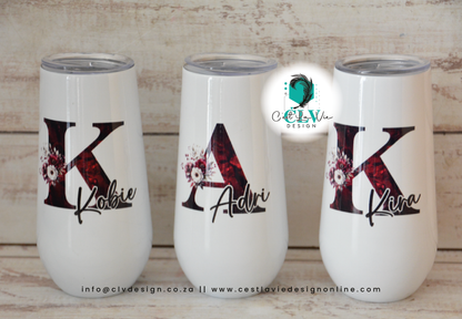 6OZ SMALL STEEL CHAMPAGNE FLUTE (PRINTED)