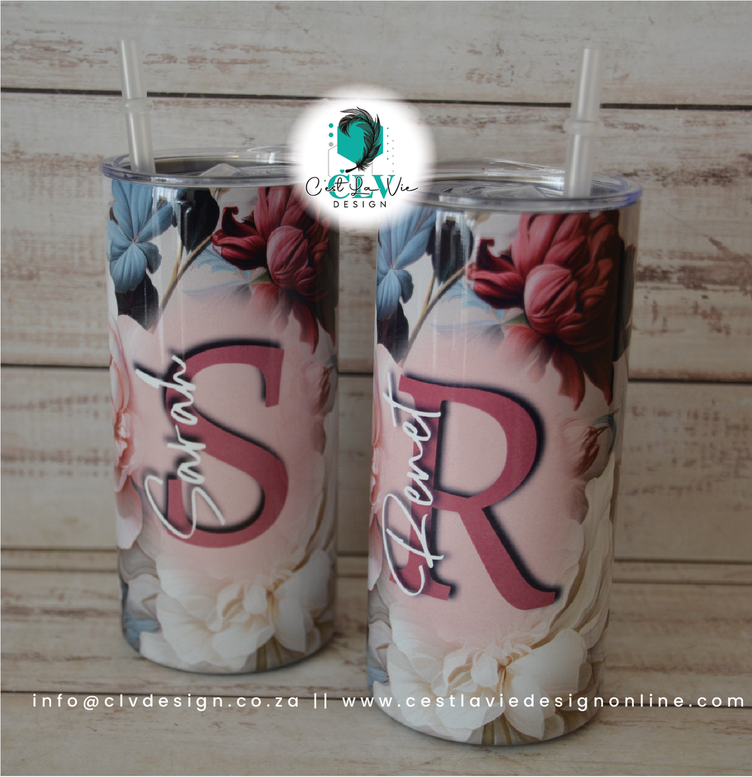 PERSONALISED STEEL SKINNY TUMBLER