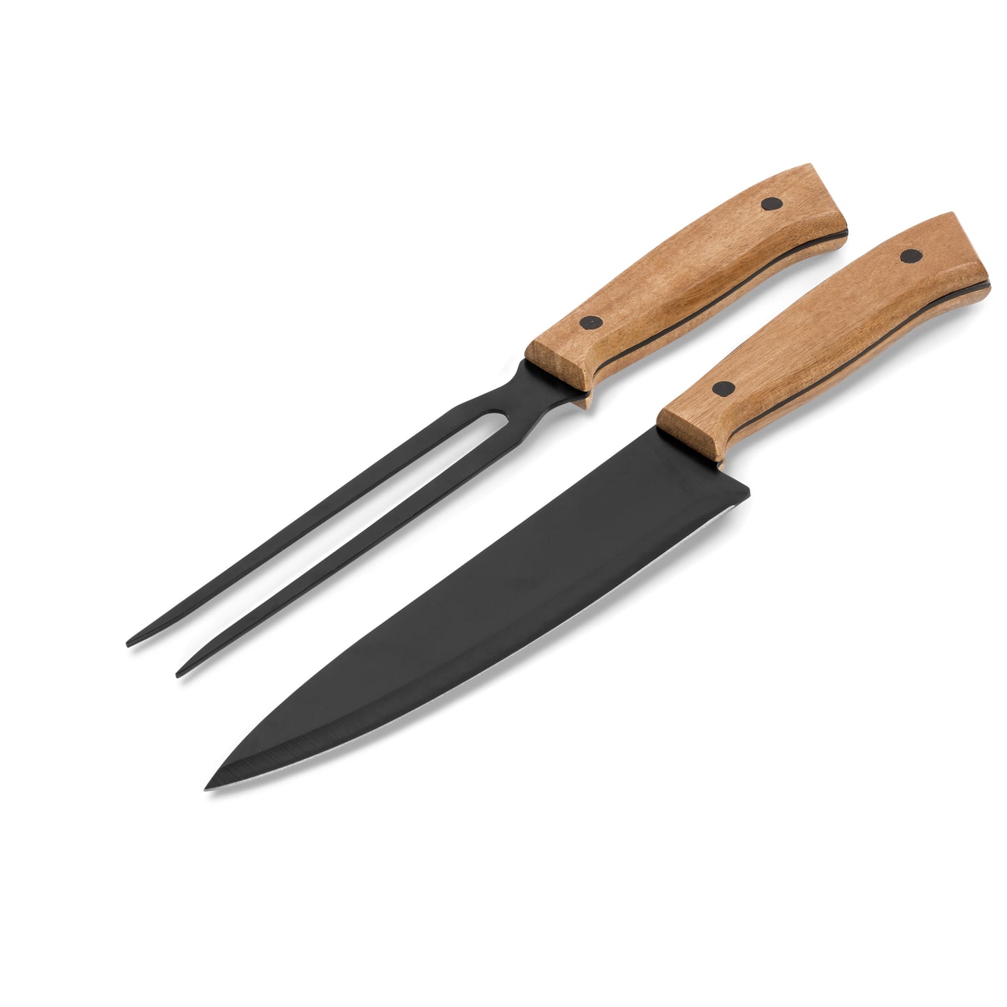BUTCHERS BLOCK CARVING SET